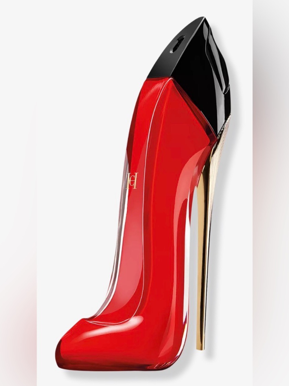 Carolina Herrera Red and Black Stiletto Heel with Gold Accents